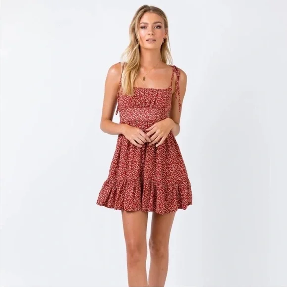 polka dot mini dress princess polly Nellie Mini Dress | Brown Polka Dot | Womens